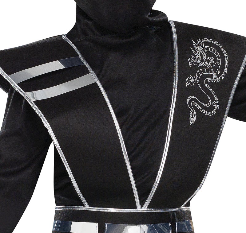 Fun World Mirror Ninja Silver Costume, Large 12-14, Multicolor - Image 2